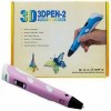 3D Ручка Smart Pro 3D Pen з РК-дисплеєм 49м пластику Трафарети Рожевий