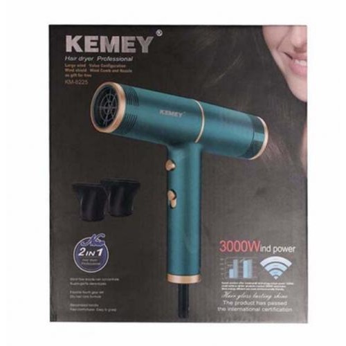 Фен Kemey CFJ-KM-8225 3000 Вт 2 швидкості Зелений (2390000004) Фен Kemey CFJ-KM-8225 3000 Вт 2 швидкості Зелений (2390000004)