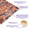 Самоклеюча 3D панель піщаник катеринослав цегла Sticker Wall 3080х700х3мм