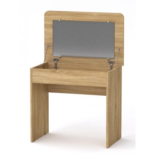 Туалетний столик Компанит Трюмо 7 з відкидним дзеркалом 80х50х72 см Дуб сонома