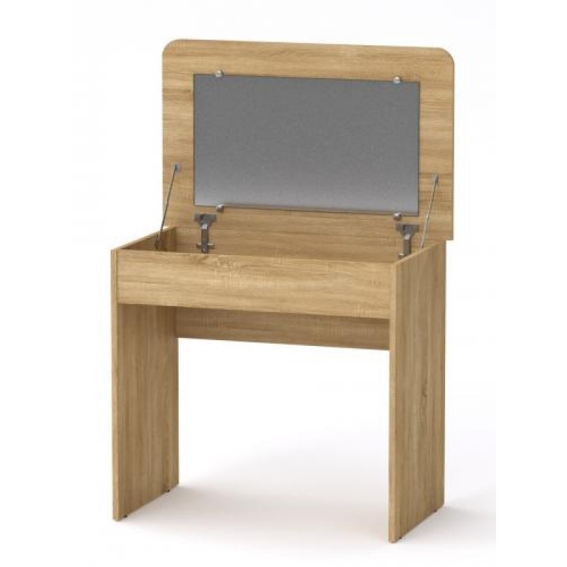 Туалетний столик Компанит Трюмо 7 з відкидним дзеркалом 80х50х72 см Дуб сонома