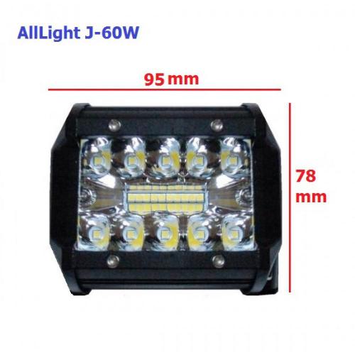 Світлодіодна фара AllLight J-60W EPISTAR spot 9-30V в інтернет супермаркеті PbayMarket!