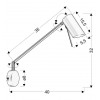 Бра Candellux Milly 40x32.5 см Чорний (21-73884)