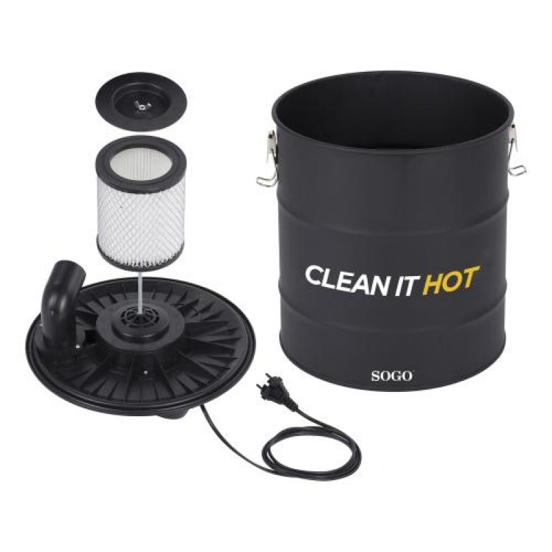 Пилосос для камінів і мангалів SOGO ASP-SS-16130 1200 Вт Чорний (69826316)