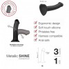 Насадка для страпону Strap-On-Me Mono Density Dildo Violet M, діам. 3,3 см, одношаровий силікон, гну в інтернет супермаркеті PbayMarket!