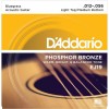 Струни для акустичної гітари D'Addario EJ19 Phosphor Bronze Light Top/Medium Bottom Acoustic Guitar Strings 12/56