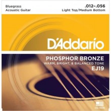 Струни для акустичної гітари D'Addario EJ19 Phosphor Bronze Light Top/Medium Bottom Acoustic Guitar Strings 12/56