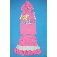 Літній комплект костюм для дівчинки Mine 86-92 см Рожевий (ю130)