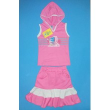 Літній комплект костюм для дівчинки Mine 86-92 см Рожевий (ю130)