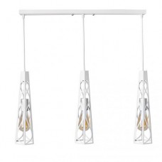 Світильник підвісний на планці MSK Electric Parma в стилі лофт під три лампи Е27 NL 3890-3 WH білий