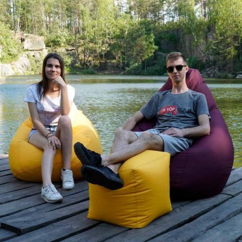 Крісло Мішок Груша Оксфорд 150х100 Студія Комфорту Великий бордовий Крісло Мішок Груша Оксфорд 150х100 Студія Комфорту Великий бордовий