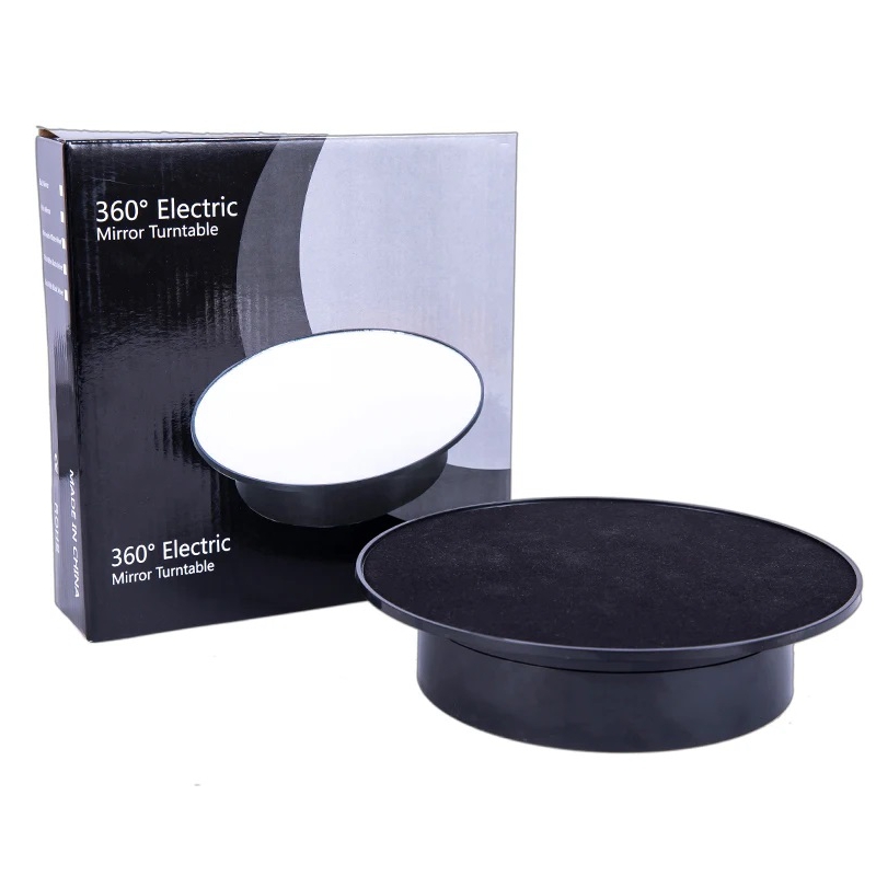 Поворотний стіл для предметної зйомки і 3D фото Heonyirry C366, діаметр 20 см, чорний вельвет