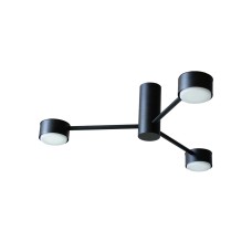 Люстра стельова MSK Electric Space 3 плафони GX53 Чорний NL 8041-3 BK