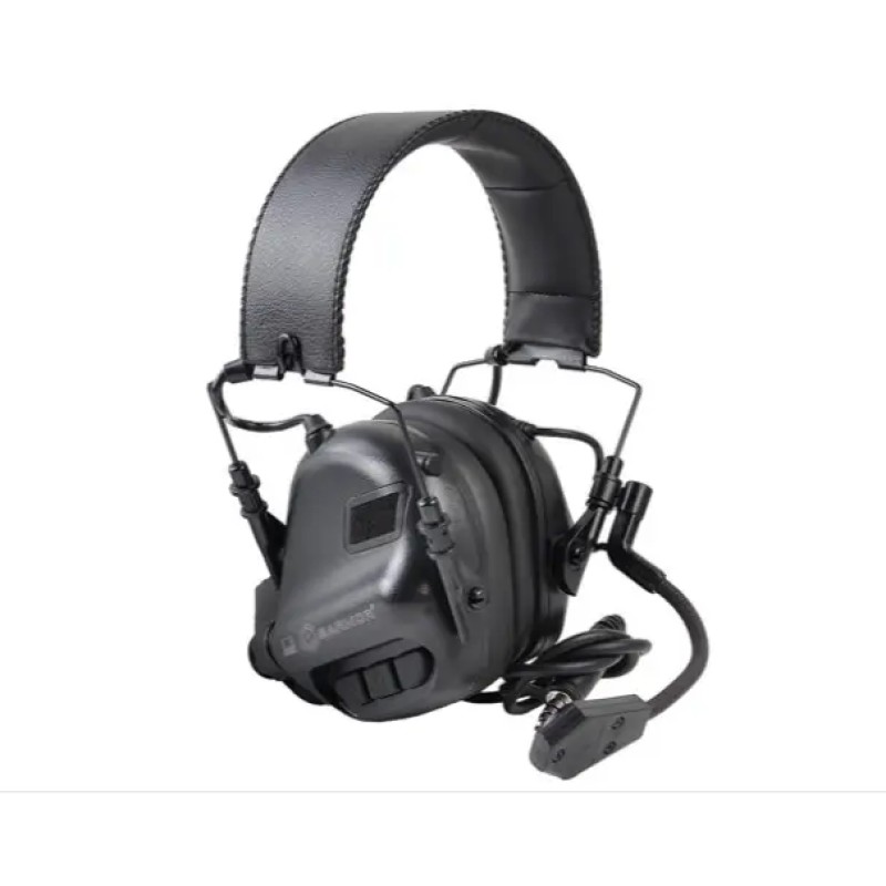 Тактичні активні навушники Earmor М32 + кріплення чебурашка OPS Core Чорний