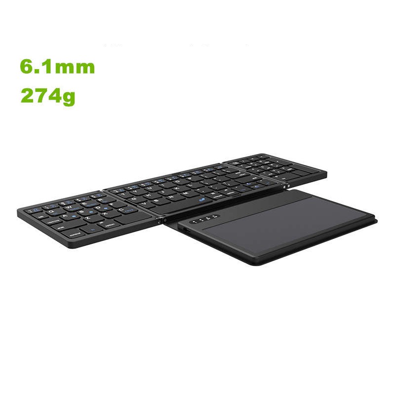 Бездротова складана клавіатура із сенсорною панеллю та цифровим блоком (numpad) Sandy Gforse IQ – 78