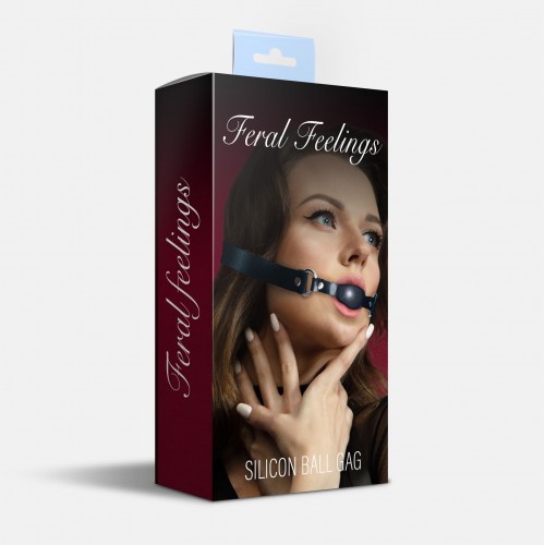 Кляп силіконовий Feral Feelings Silicon Ball Gag Black/Black, чорний ремінець, чорна кулька в інтернет супермаркеті PbayMarket!