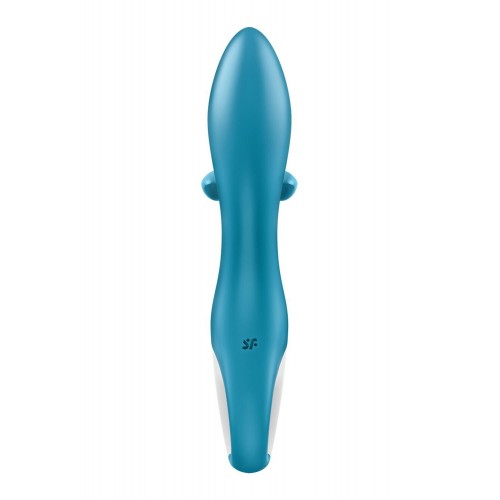 Вібратор-кролик із потрійним відростком Satisfyer Embrace me Turquoise, 2 мотори, діаметр 3,6 см в інтернет супермаркеті PbayMarket!