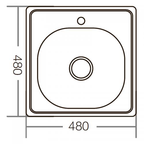 Мийка кухонна ZERIX Z4848-06-160D (ZM0558) в інтернет супермаркеті PbayMarket!