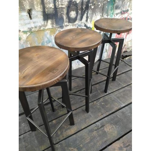 Барний стілець GoodsMetall у стилі ЛОФТ 750х300х300 мм Дублін