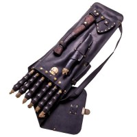 Набір шампурів Gorillas BBQ ШЕРІФ у шкіряному чохлі Набір шампурів Gorillas BBQ ШЕРІФ у шкіряному чохлі