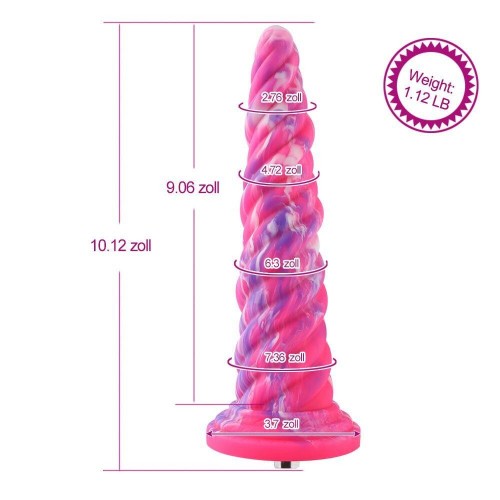 Фантазійний фалоімітатор 10.12″ для секс-машин Hismith Silicone Dildo rose Monster Series, KlicLok в інтернет супермаркеті PbayMarket!