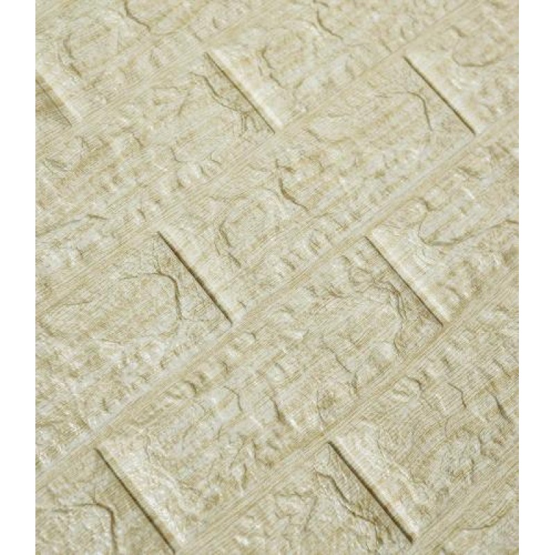 Самоклеюча декоративна 3D панель бежева смужка Loft Expert 700x770x5 мм