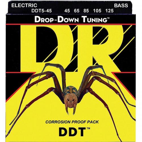 Струни для бас-гітари DR DDT5-45 Drop-Down Tuning Medium Bass 5-Strings 45/125 Струни для бас-гітари DR DDT5-45 Drop-Down Tuning Medium Bass 5-Strings 45/125
