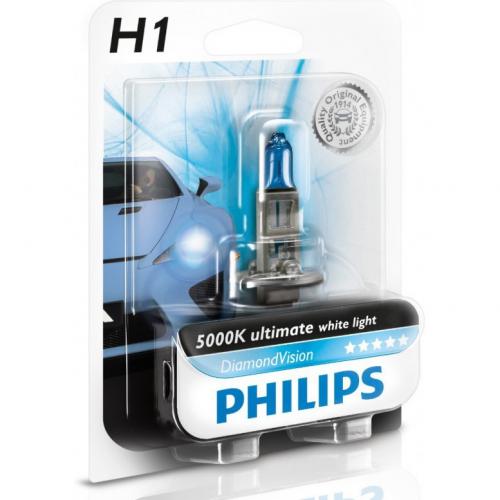 Автолампа PHILIPS 12258DVB1 H1 55W 12V P14,5 Diamond Vision в інтернет супермаркеті PbayMarket!