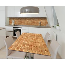 Наклейка 3Д вінілова на стіл Zatarga «Акварельна цегла» 600х1200 мм (Z184024st)