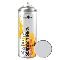 Емаль жаростійка New Ton Аерозоль 400 мл матова Сріблястий