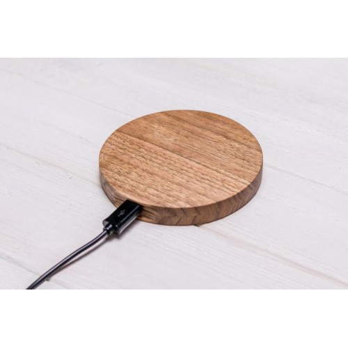 Бездротова зарядка для смартфонів з підтримкою QI ecoWalnut 100x100x14 мм Бездротова зарядка для смартфонів з підтримкою QI ecoWalnut 100x100x14 мм