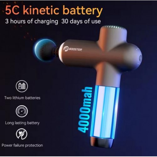 Масажер перкусійний Booster Lightsaber 4000mah 8 насадок Чорний (2430451836) Масажер перкусійний Booster Lightsaber 4000mah 8 насадок Чорний (2430451836)