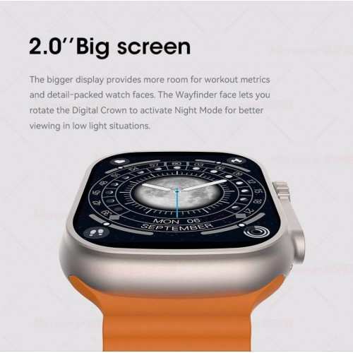 Розумний годинник IWO Ultra series 8 Silver/Gold + Orange Ocean (IW000US8SGOO)