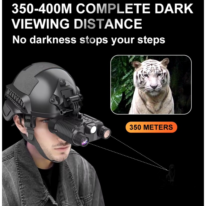 Бінокль нічного бачення FMA NV8161 до 400м у темряві 1080P HD 8X з кріпленням L4G24 на шолом (2412890630)