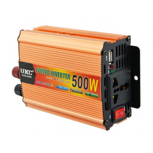 Перетворювач напруги інвертор UKC SSK 500W 12V-220V Gold (3sm_646352614) в інтернет супермаркеті PbayMarket!