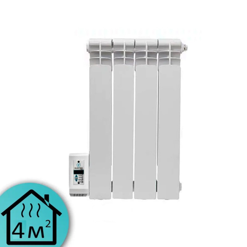 Електрорадіатор ELECTRO.4WL стандарт 500/96 (168Вт) Wi-Fi зліва 390Вт з настінними кріпленнями