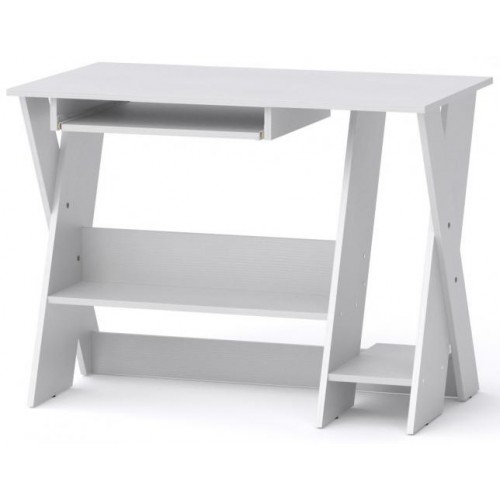 Стіл комп'ютерний СКМ-4 Компаніт Німфея альба (100х59х75 см) Стіл комп'ютерний СКМ-4 Компаніт Німфея альба (100х59х75 см)