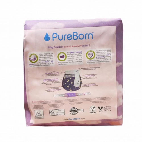 Нічні підгузки - трусики Pure Born 4 (9-15 кг) 22 шт