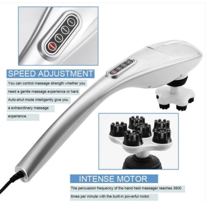 Масажер для тіла Benbo 701-В 5 насадок Сріблястий (1440236640)