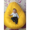 Безкаркасне крісло мішок груша Овал Coolki XL 85x105 Жовтий (Оксфорд 600D PU)