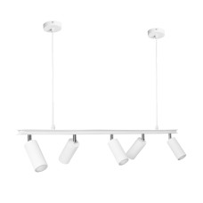 Люстра підвісна MSK Electric Tube в стилі лофт із поворотними плафонами NL 2450-5 WH