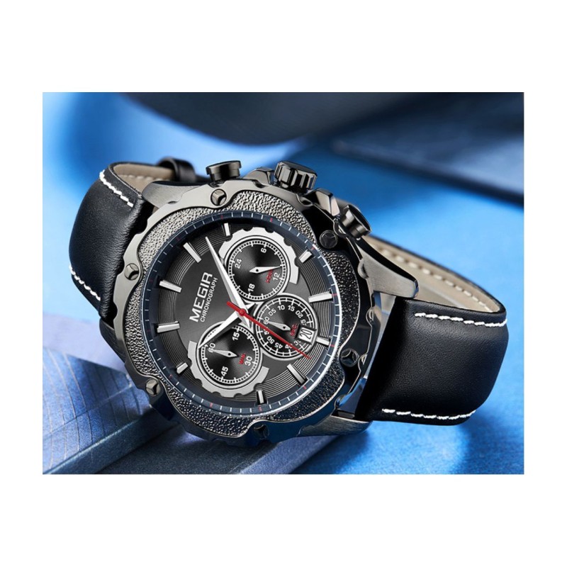 Годинник Megir Black MG2070 (ML2070G-GUNBK-1)
