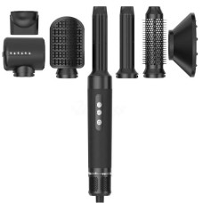 Мультистайлер No Brand Airwrap HS05 long, стайлер з 7 насадками Чорний
