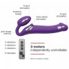 Безремінний страпон з вібрацією Strap-On-Me Vibrating Violet L, діам. 3,7 см, пульт ДК, регульований в інтернет супермаркеті PbayMarket!