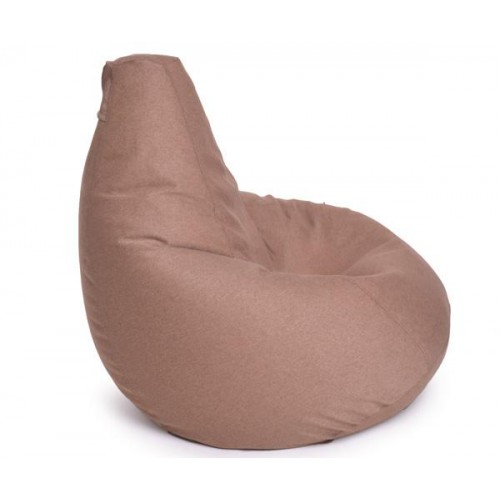 Крісло Мішок Груша Рогожка 120х85 Студія Комфорту Розмір Стандарт кава з молоком Крісло Мішок Груша Рогожка 120х85 Студія Комфорту Розмір Стандарт кава з молоком