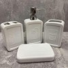 Набір аксесуарів для ванної кімнати 4 предмети Stenson TD00606 білий