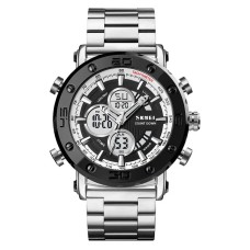 Чоловічий годинник Skmei 1636 з браслетом Сріблястий