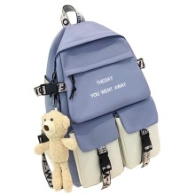 Рюкзак шкільний для дівчинки Hoz 5 в 1 Блакитний (SK001613)
