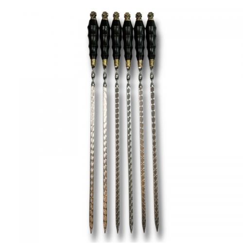 Шампура з дерев'яною ручкою Gorillas BBQ Баран SKK64 45 см 6 шт (5436) Шампура з дерев'яною ручкою Gorillas BBQ Баран SKK64 45 см 6 шт (5436)