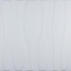 Самоклеюча панель 3D Loft Великі хвилі 700x700x6 мм Білий (187)